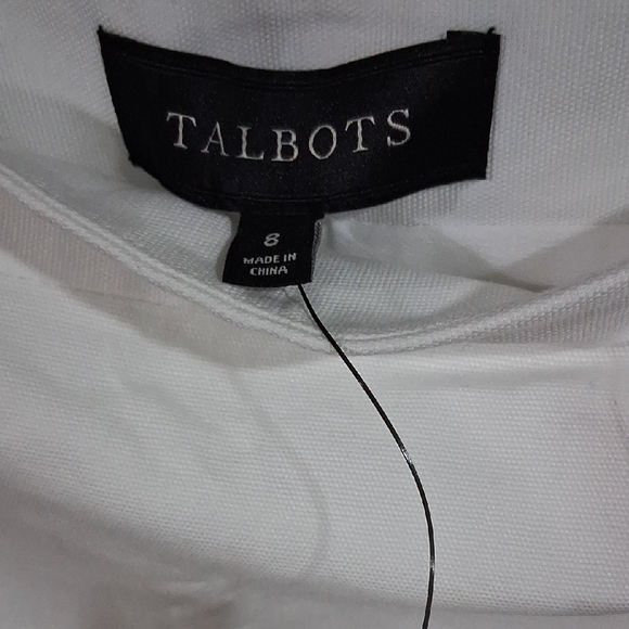 Talbots White Pencil Skirt with Lace Detail - Picture 2 of 4